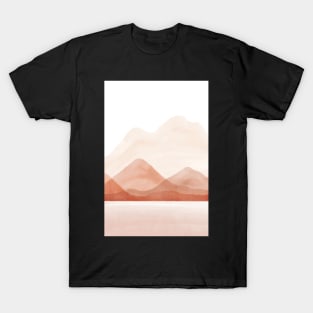 Warm watercolor abstract landscape T-Shirt